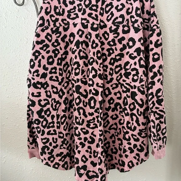NWT Sweet 3 Boutique Leopard Corduroy Shacket - Picture 3 of 13
